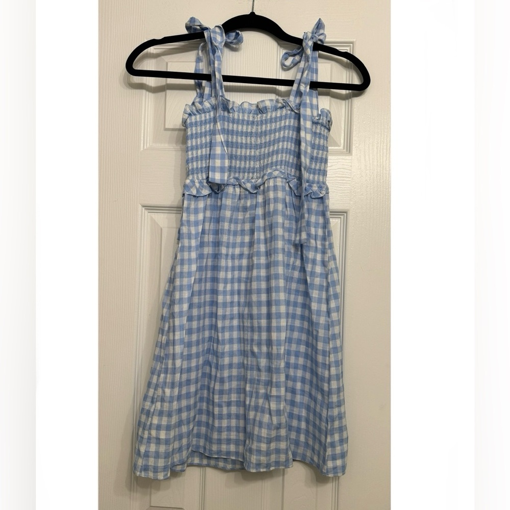 Reformation Dawson Dress in Blue Gingham - Picture 4 of 6